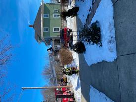 West Chicago Tower Ladder 6 in operation. 